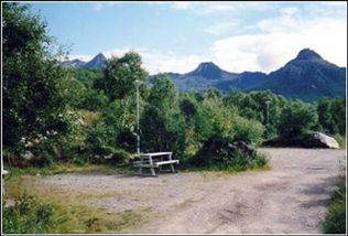 Gruslagte plasser nede ved sjøen. (3-25 meter fra flomålet)